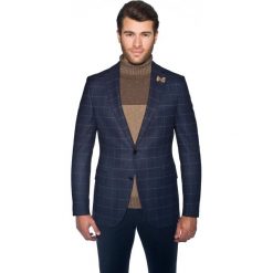 Marynarka felice granatowy slim fit. Niebieskie marynarki męskie Recman, m, bez wzorów. Za 569,00 zł.
