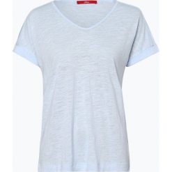S.Oliver Casual - T-shirt damski z dodatkiem lnu, niebieski. Niebieskie t-shirty damskie s.Oliver Casual, s, bez wzorów, casualowe, bez kołnierzyka. Za 49,95 zł.