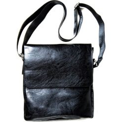 Elegancka Torebka Męska na Ramię, Saszetka Czarna, Miejska TBAPJNS38czarna. Czarne torby męskie skórzane Pako Jeans, w paski, ze skóry ekologicznej, eleganckie. Za 99,00 zł.