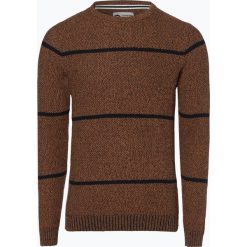 Jack & Jones - Sweter męski – Jcopique, beżowy. Brązowe swetry męskie Jack & Jones, s, w paski, z bawełny, bez kołnierzyka, bez kaptura. Za 179,95 zł.