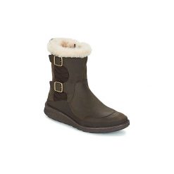 Śniegowce Merrell TREMBLANT EZRA BUCKL PLR WP. Pomarańczowe kozaki damskie marki Merrell, bez zapięcia. Za 567,20 zł.
