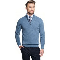 Sweter nagore troyer niebieski. Niebieskie swetry męskie marki Recman, m, bez wzorów, bez kołnierzyka, bez kaptura. Za 249,00 zł.