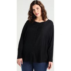 Bluzki asymetryczne: ADIA BLOUSE VNECK LONG SLEEVES SOLID Bluzka black