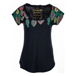 T-shirty damskie: Desigual T-Shirt Damski Circe L Ciemnoniebieski