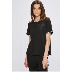 Dkny - Top piżamowy. Czarne piżamy damskie marki DKNY, s, z elastanu, z krótkim rękawem. W wyprzedaży za 159,90 zł.