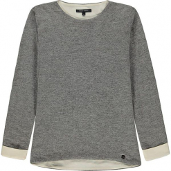 Bluza w kolorze szarym. Białe bluzy dziewczęce rozpinane marki Marc O'Polo Junior, z nadrukiem, z okrągłym kołnierzem, z długim rękawem. W wyprzedaży za 145,95 zł.