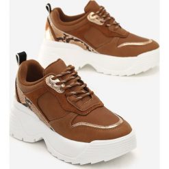 Camelowe Sneakersy Jazmin. Brązowe sneakersy damskie Born2be. Za 99,99 zł.