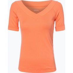 Marc Cain Sports - T-shirt damski, pomarańczowy. Brązowe t-shirty damskie marki Marc Cain Sports, w prążki, z dekoltem w serek. Za 249,95 zł.