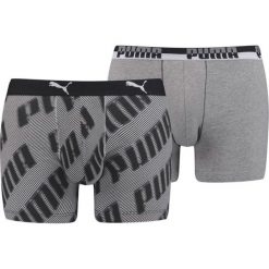 Puma 2-pack Bokserki Szary. Szare bokserki męskie Puma, z elastanu. Za 85,95 zł.