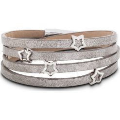 Bransoletka zawijana na ręce bonprix brunatny metaliczny - srebrny kolor. Pomarańczowe bransoletki damskie bonprix, srebrne. Za 19,99 zł.
