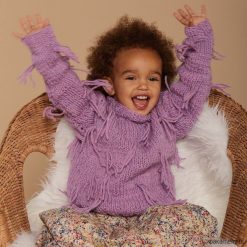 Sweter Lova Baby Róż. Różowe swetry chłopięce Pakamera, bez wzorów, z wełny, bez kołnierzyka. Za 189,00 zł.