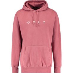 Bluzy męskie: Obey Clothing NOVEL Bluza z kapturem dusty dark rose