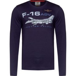 T-shirt AERONAUTICA MILITARE. Szare t-shirty męskie Aeronautica Militare, z nadrukiem, z bawełny, z okrągłym kołnierzem, długie. Za 330,00 zł.