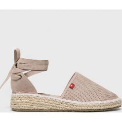 Big Star - Espadryle. Brązowe koturny damskie BIG STAR, bez wzorów, z materiału, bez obcasa, na obcasie. W wyprzedaży za 69,90 zł.