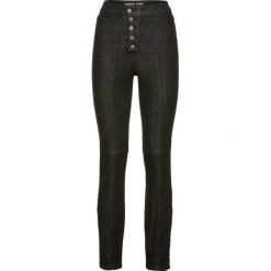Rurki damskie: Dżinsy SKINNY ze sznurowaniem bonprix czarny denim