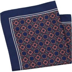 Granatowo-Różowa Stylowa Poszetka Męska -CHATTIER- Wzór Geometryczny POSZCH0367. Niebieskie poszetki męskie Chattier, bez wzorów, z materiału, eleganckie. Za 27,00 zł.