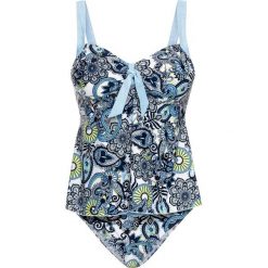 Stroje kąpielowe damskie: Tankini (2 części) bonprix niebiesko-biały