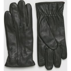 Jack & Jones - Rękawiczki skórzane. Pomarańczowe rękawiczki męskie Jack & Jones, bez wzorów, ze skóry. W wyprzedaży za 119,90 zł.