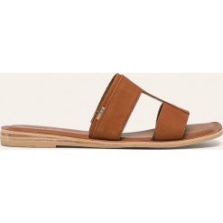 Toms - Klapki skórzane Seacliff. Pomarańczowe klapki damskie Toms, bez wzorów, ze skóry, bez obcasa, na obcasie. W wyprzedaży za 259,90 zł.