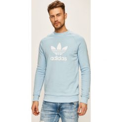 Adidas Originals - Bluza. Niebieskie bluzy męskie adidas Originals, s, z nadrukiem, z elastanu, z okrągłym kołnierzem, bez rękawów, bez kaptura. Za 199,90 zł.