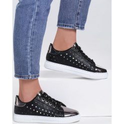 Czarne Creepersy Bad Wolf. Czarne półbuty damskie Inny, bez wzorów, bez obcasa, na płaskiej podeszwie, na sznurówki. Za 39,99 zł.