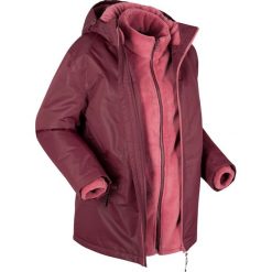 Kurtka outdoorowa 3 w 1, z bluzą z polaru bonprix czerwony klonowy - dymny malinowy. Czerwone bluzy damskie bonprix, s, bez wzorów, z polaru. Za 139,99 zł.