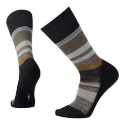 Smartwool Skarpety Męskie M Saturnsphere Black-White L. Szare skarpetki męskie marki 4f, l, z elastanu, z długim rękawem. Za 69,00 zł.