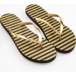 Buty damskie: Japonki – Złoty