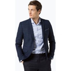 Marynarki męskie slim fit: CG – Marynarka męska z dodatkiem lnu – Carim, niebieski
