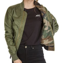 ALPHA INDUSTRIES MA-1 VF LW REVERSIBLE > 17801501. Kurtki damskie Alpha Industries, l, bez wzorów, z nylonu, klasyczne, bez kaptura. W wyprzedaży za 479,99 zł.