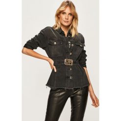 Pinko - Kurtka jeansowa. Czarne kurtki damskie Pinko, s, w paski, z bawełny, krótkie. W wyprzedaży za 669,90 zł.