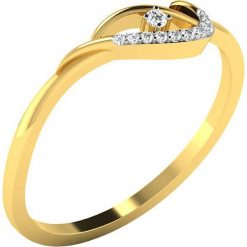 Złoty pierścionek z diamentami. Żółte pierścionki damskie marki Diamant Vendôme, z diamentem, złote. W wyprzedaży za 343,95 zł.