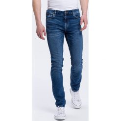 Dżinsy "Travis" - Skinny fit - w kolorze niebieskim. Niebieskie jeansy męskie Cross Jeans, m, w paski, klasyczne, z podwyższonym stanem. W wyprzedaży za 99,95 zł.