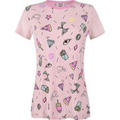 Banned Poppy Koszulka damska różowy. Czerwone t-shirty damskie marki Banned, l, z nadrukiem, z okrągłym kołnierzem. Za 49,90 zł.