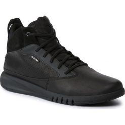Sneakersy GEOX - U Aerantis A U947FA 00043 C9999 Black. Czarne sneakersy męskie Geox, na co dzień, bez wzorów, ze skóry, bez zapięcia. W wyprzedaży za 419,00 zł.