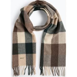 Gant - Szalik męski, zielony. Zielone szaliki męskie GANT, w kratkę, z wełny. Za 299,95 zł.