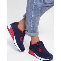 Granatowe Buty Sportowe Demagnetize. Niebieskie buty sportowe damskie Inny, bez wzorów, sportowe. Za 99,99 zł.