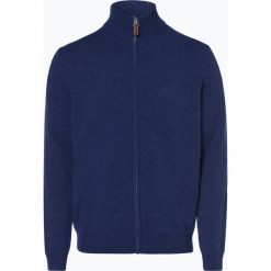 Andrew James - Kardigan męski z czystego kaszmiru, niebieski. Niebieskie kardigany męskie marki Andrew James, l, z kaszmiru, eleganckie, z klasycznym kołnierzykiem. Za 349,95 zł.