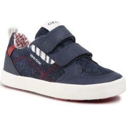 Sneakersy GEOX - B Kilwi B. G B02A7G 013BU C0200 S Blue/Red. Niebieskie trampki chłopięce Geox, bez wzorów, ze skóry ekologicznej, na rzepy. W wyprzedaży za 169,00 zł.