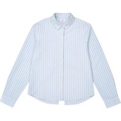 Koszula w paski 10-16 lat. Szare bluzki dziewczęce marki La Redoute Collections, w paski, z bawełny, z klasycznym kołnierzykiem, z długim rękawem. Za 88,16 zł.