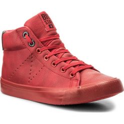 Sneakersy BIG STAR - AA274004 Red. Czerwone półbuty damskie marki BIG STAR, na co dzień, bez wzorów, ze skóry ekologicznej, retro, bez obcasa, na płaskiej podeszwie, bez zapięcia. Za 109,00 zł.