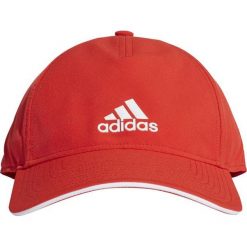 CZAPKA Z DASZKIEM ADIDAS CLIMALITE C40 (DAMSKA). Pomarańczowe czapki damskie Adidas, w paski, z poliesteru. W wyprzedaży za 69,99 zł.