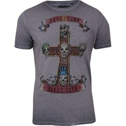 Ciemnoliliowa Męska Koszulka (T-shirt) - Brave Soul - Trupie Czaszki na Krzyżu TSBRSSS18CROSSlilac. Koszulki męskie Brave Soul, m, z nadrukiem, z tkaniny, casualowe, bez kołnierzyka. Za 59,00 zł.