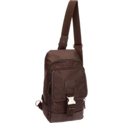 Plecaki męskie: Plecak w kolorze brązowym – (S)18 x (W)35 x (G)9 cm