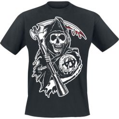 Sons Of Anarchy Reaper Crew T-Shirt czarny. Czarne t-shirty męskie marki Sons Of Anarchy, l, z nadrukiem, z okrągłym kołnierzem. Za 79,90 zł.