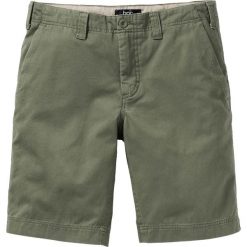 Bermudy chino Regular Fit bonprix oliwkowy. Zielone spodenki i szorty męskie bonprix, m, bez wzorów. Za 69,99 zł.