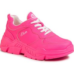 Sneakersy S.OLIVER - 5-23677-24 Fuxia 532. Różowe półbuty damskie S.Oliver, bez wzorów, z tworzywa sztucznego, bez obcasa, na płaskiej podeszwie, bez zapięcia. Za 279,00 zł.