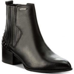 Botki PEPE JEANS - Waterloo Stretch PLS50281 Black 999. Czarne botki damskie na obcasie marki Pepe Jeans, z jeansu. W wyprzedaży za 299,00 zł.
