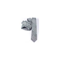 KRAWAT BAWEŁNIANY GREY PLAID. Szare krawaty męskie R3s men's accessories, z bawełny. Za 99,00 zł.