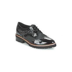 Derby Philippe Morvan KACIE3 V1 VERNIS. Czarne półbuty damskie Philippe Morvan, bez wzorów, bez obcasa, bez zapięcia. Za 495,20 zł.